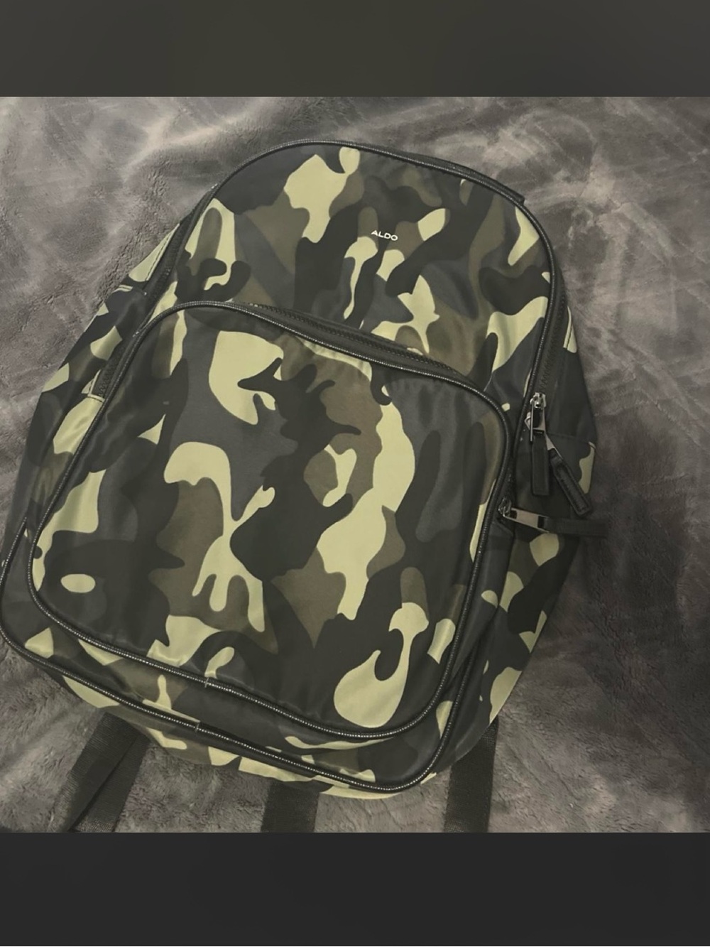 ALDO Men's Camo Backpack - Olive Green & Black
